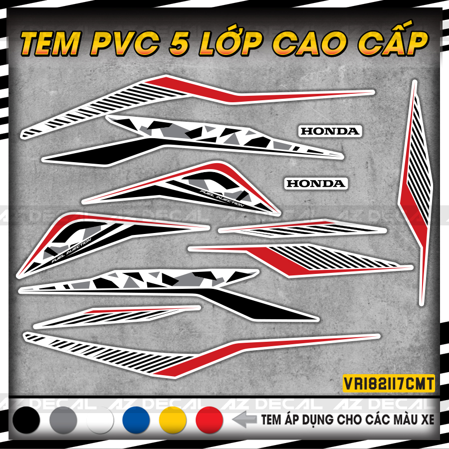 Tem Rời Dán Xe Vario 150 Họa Tiết Camo | VR182117 | Decal Chế Chất Liệu PVC Chống Thấm Chống Bay Màu - Azdecal