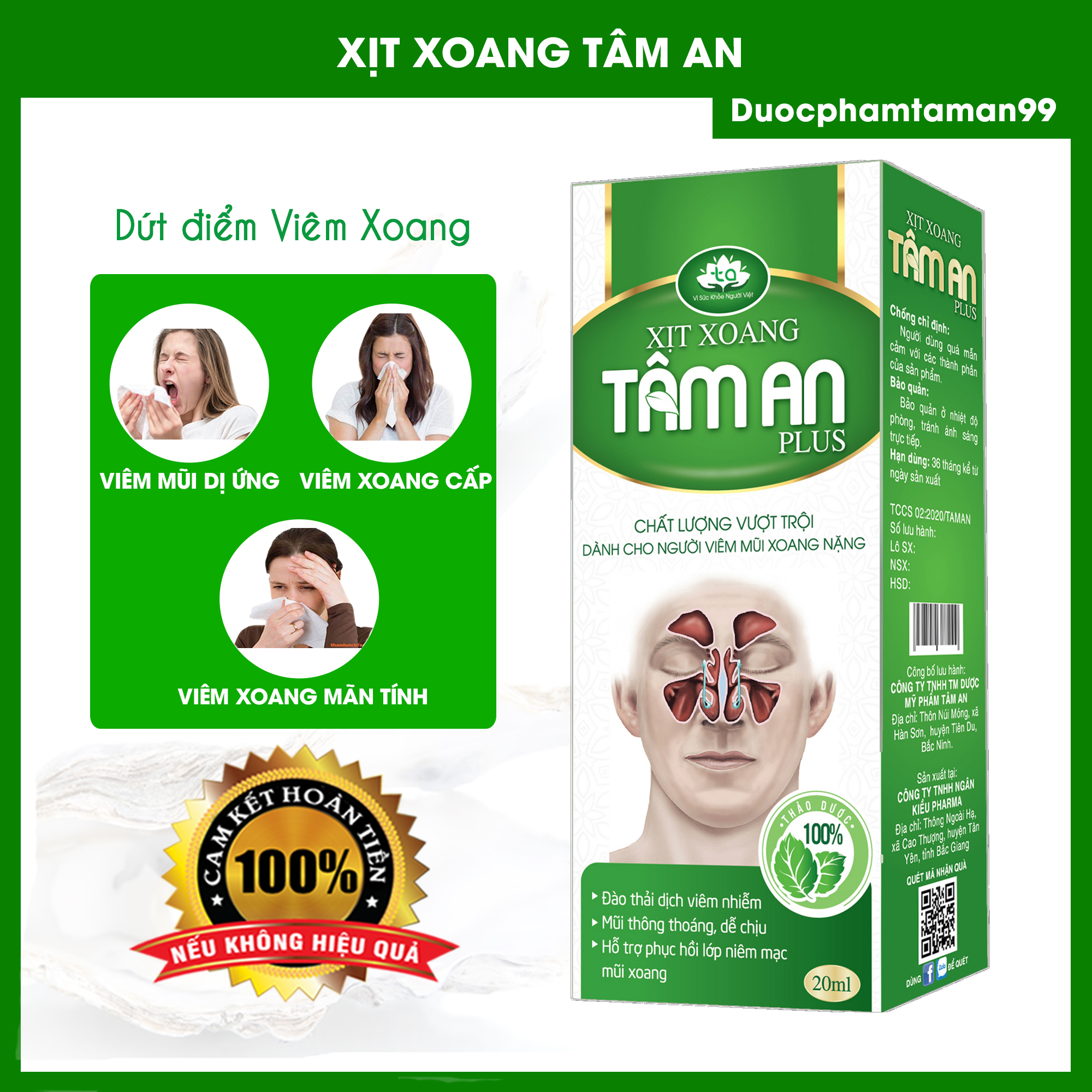 FREESHIP MAX - Viêm Xoang Tâm An Plus