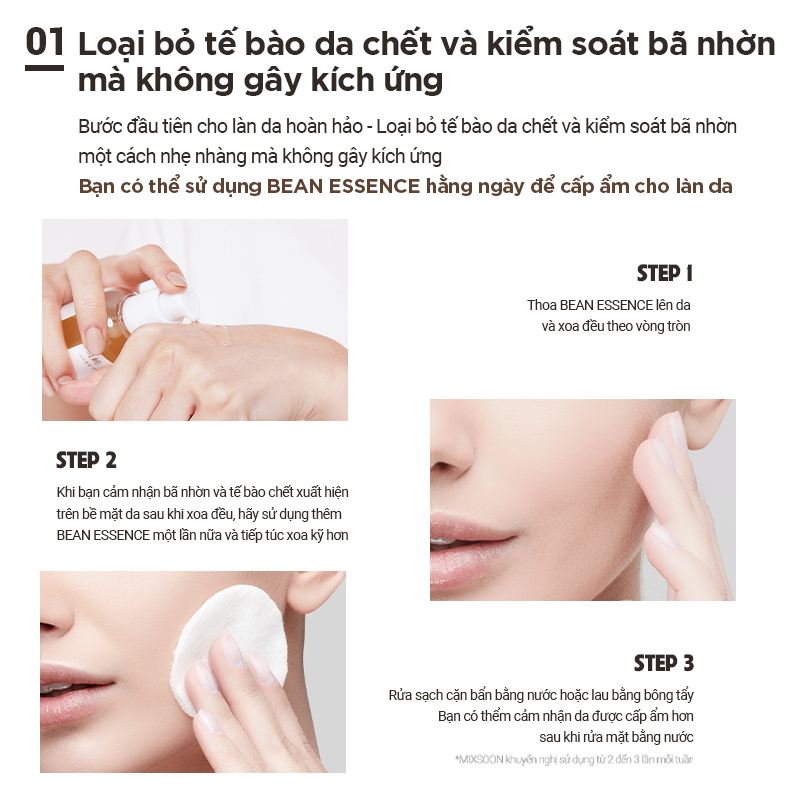 Combo Dưỡng Da Mixsoon Tinh chất Master Serum 60ml + Tinh chất Bean Essence 50ml