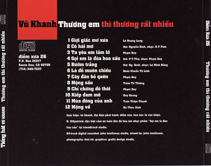 Bộ 6 đĩa CD nhạc Vũ Khanh 1