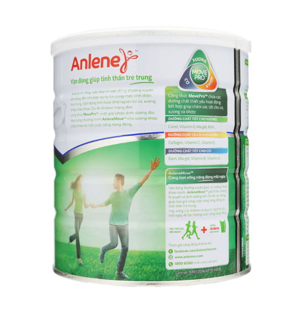 Sữa Anlene cho từ 19 tuổi đến 45 tuổi  800g