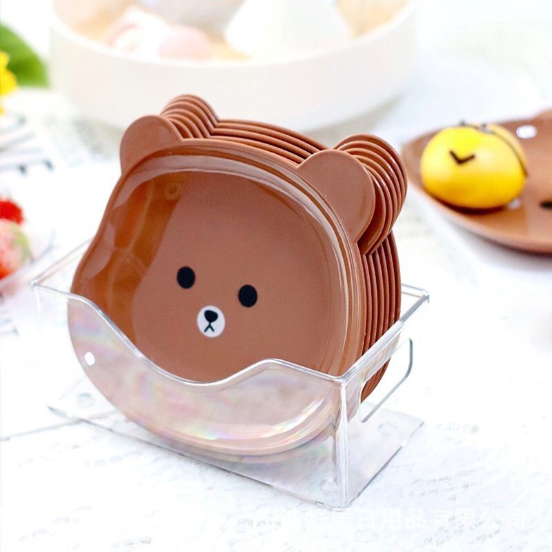 Đĩa nhựa vân gỗ đựng đồ ăn nhẹ, ăn vặt đa năng phong cách đĩa đựng hoa quả hình chiếc lá 18cm - dĩa đựng thức ăn, trái cây, đồ ăn decor để bàn an toàn và tiện lợi - khay để đồ ăn vặt