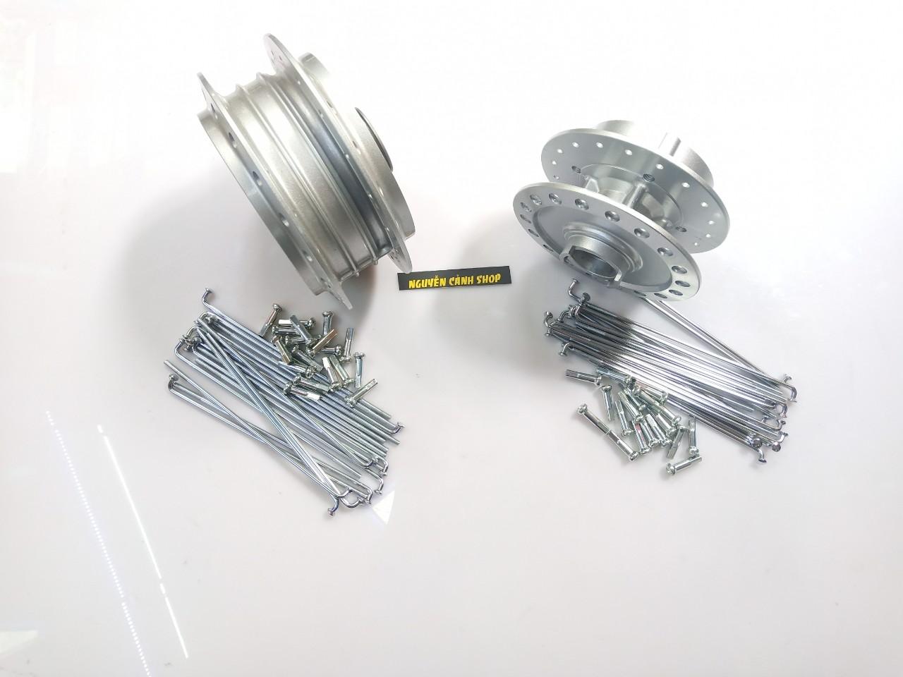 Đùm wave s110 trước sau có căm mạ crom