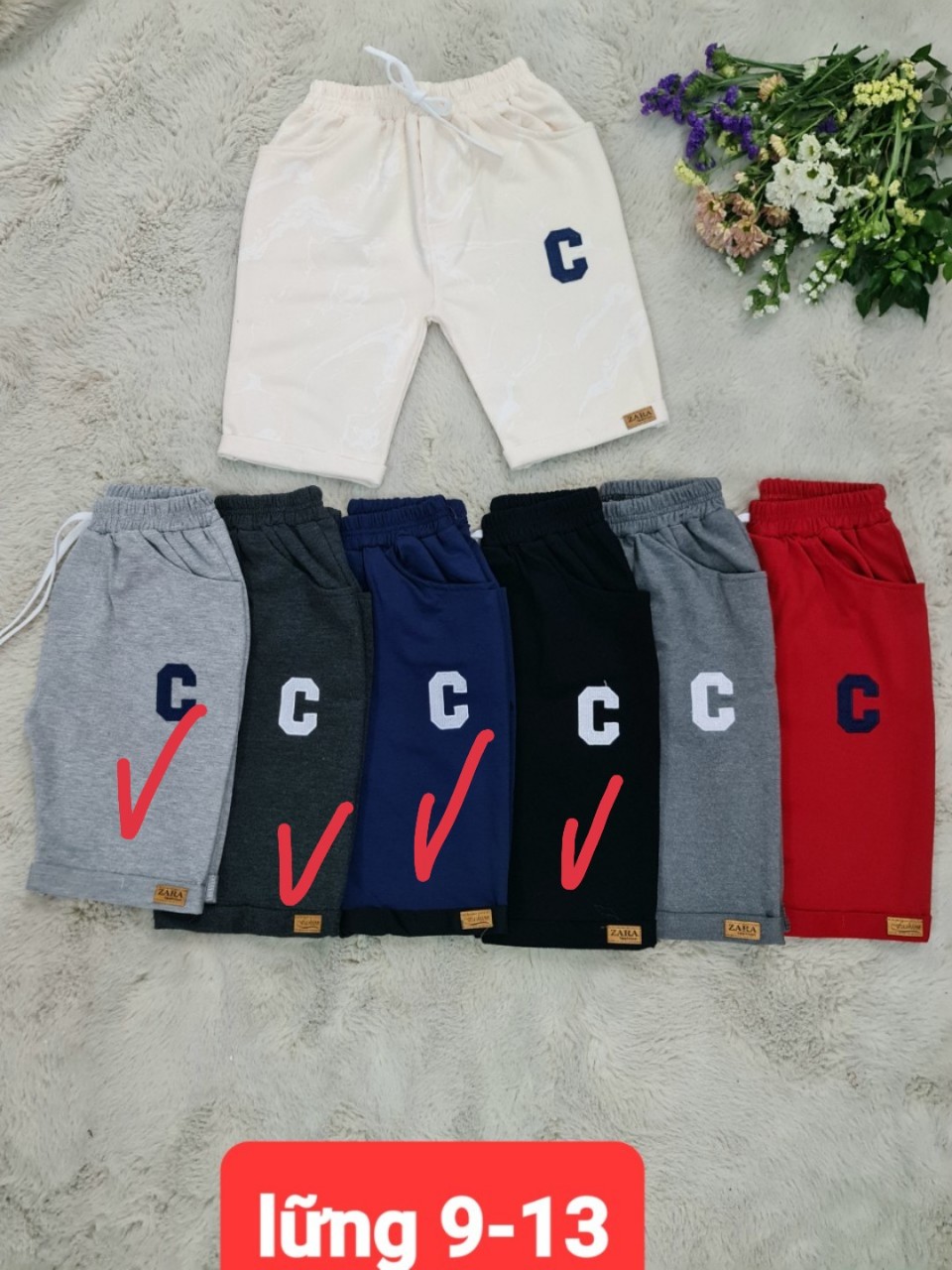 Quần đùi thun cho bé trai size 20-30kg chất thun da cá mềm mát