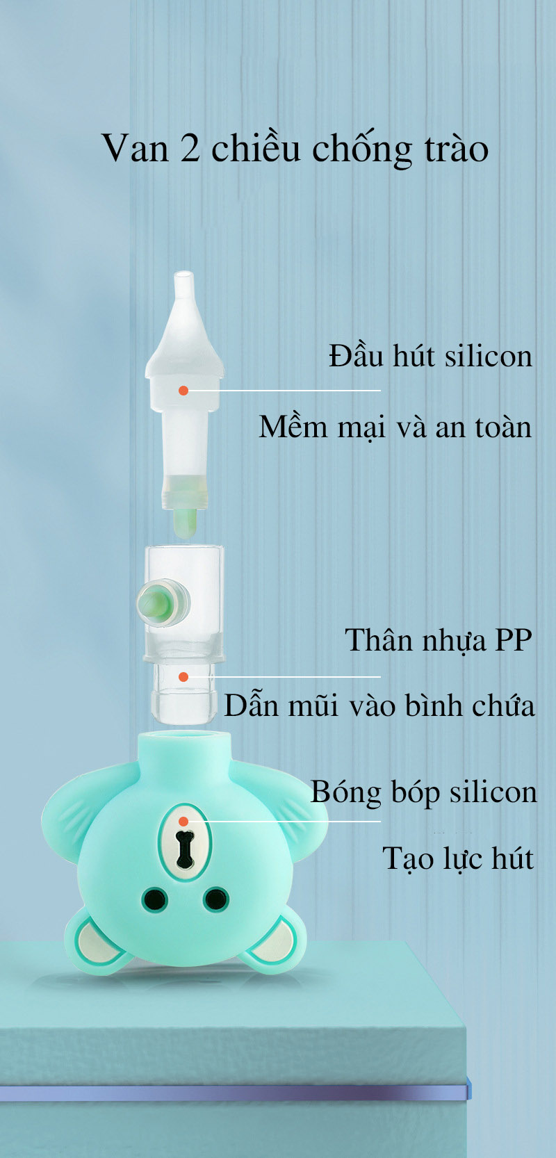 Dụng cụ hút mũi cho bé cao cấp CK Bebe