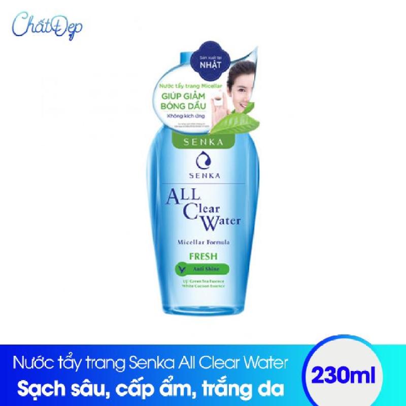 Nước tẩy trang dưỡng trắng Senka All Clear Water Micellar Formula 230ml (Xanh lá)