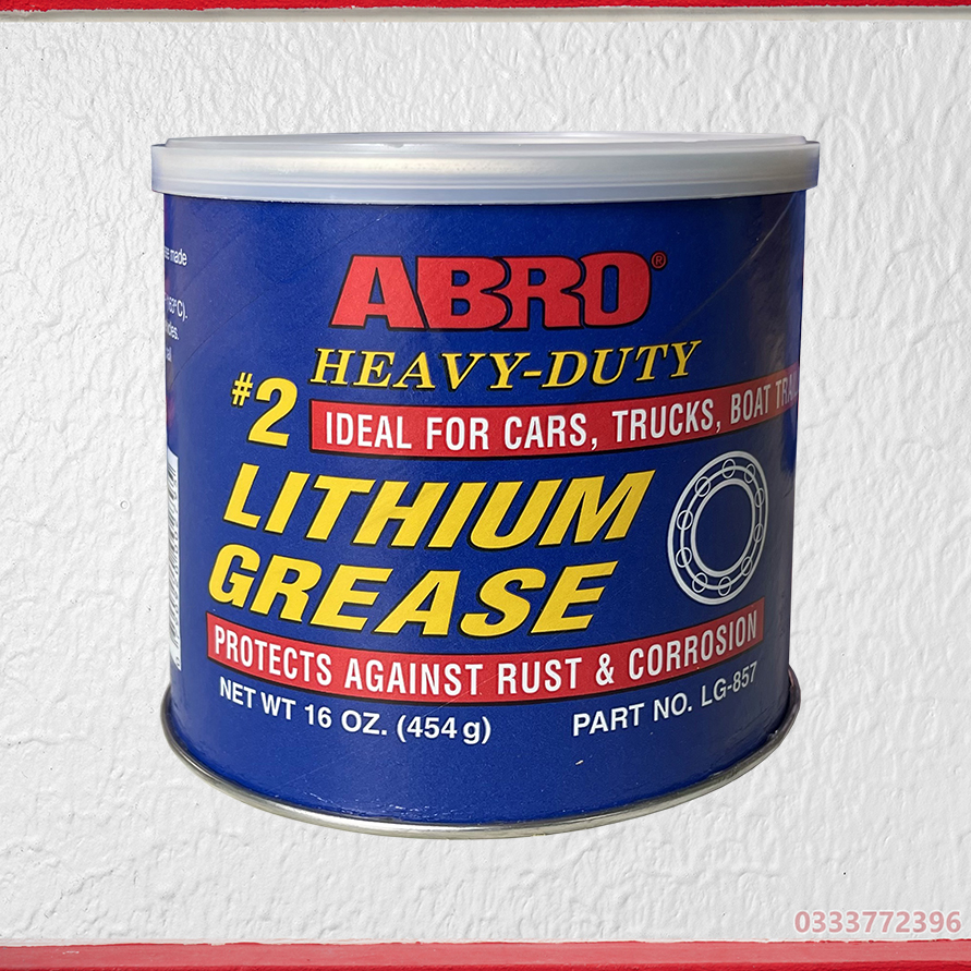 Mỡ bôi trơn chịu nhiệt cao Abro Heavy-Duty Lithium Grease 454g