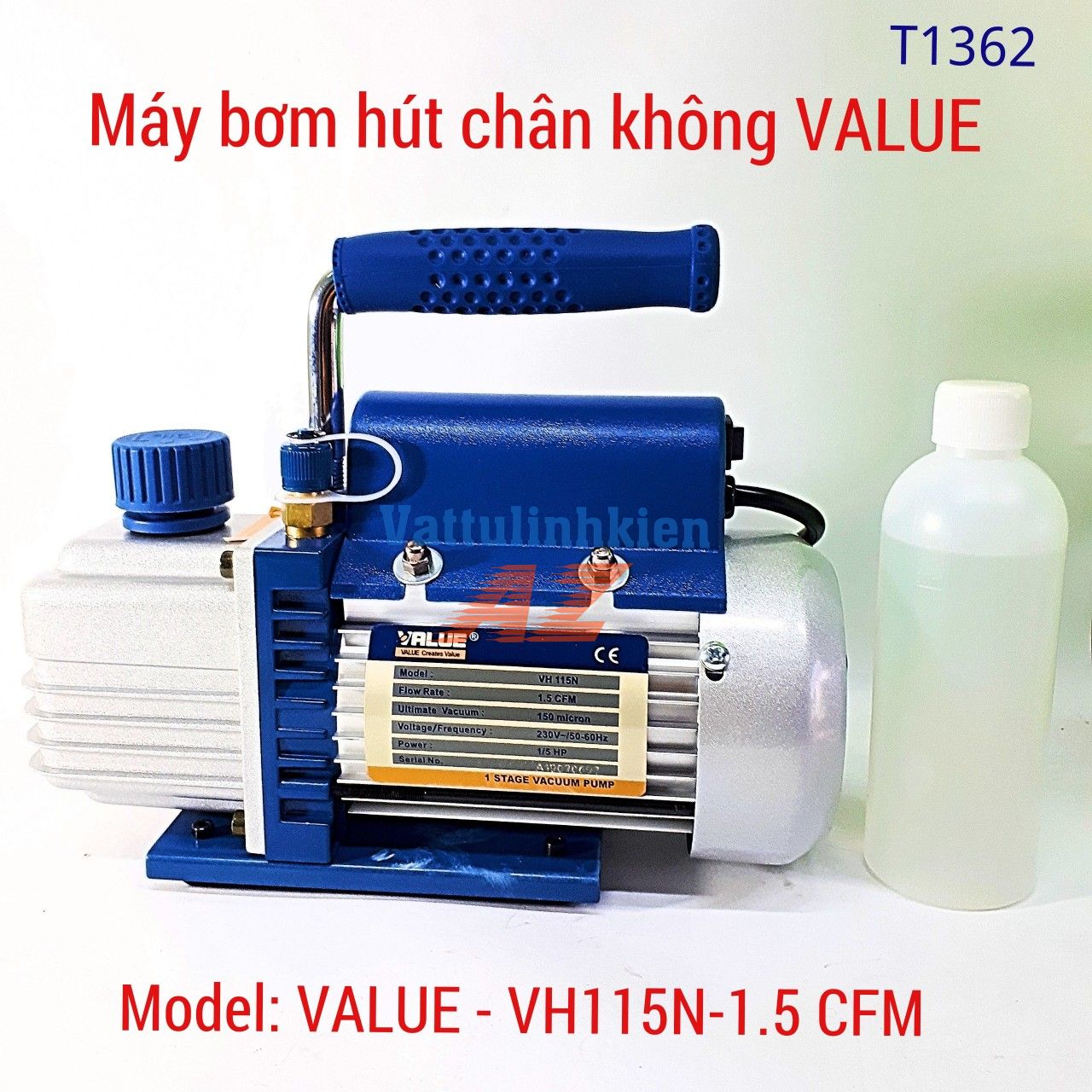 Máy hút chân không VALUE công suất 1.5 CFM Model VH115N