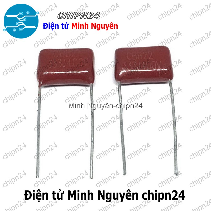 [5 con] (F230) Tụ CBB 400V 333J P=10mm (333 33nF 0.033uF) - HH001190