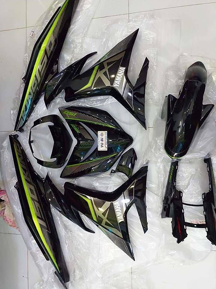 tem rời ex 150 mxking đen chỉ xanh dạ quang