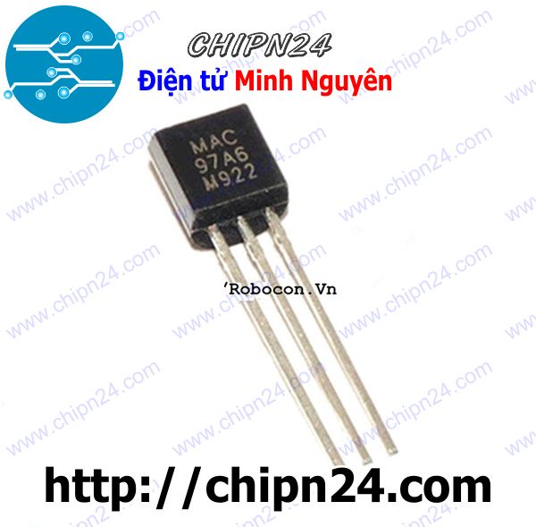 [10 con] (KT1) Triac SCR MAC97A6 TO-92 0.6A 400V (97A6)