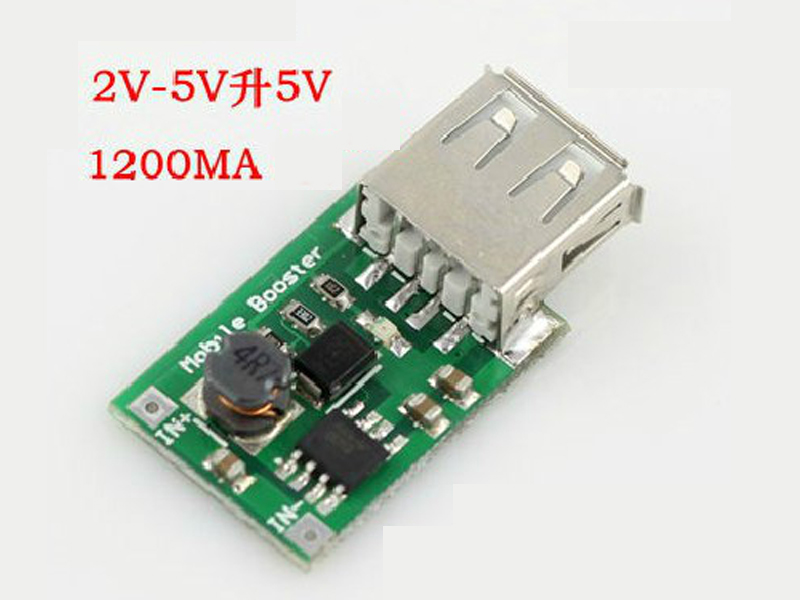 Module tăng áp DC-1.2A. in:2.0 ~ 5V, out: 5V