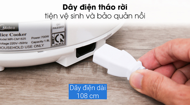 Nồi cơm điện Midea 1.8 lít MR-CM1825