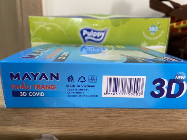 Khẩu trang Mayan 3D chống bụi mịn (hộp 10 chiếc)