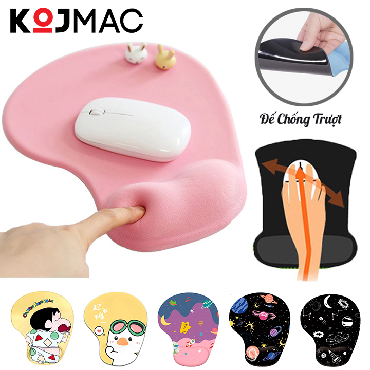 [ Loại Tốt ] Miếng Lót Chuột Có Đệm Tay Silicon Chống Mỏi Tay KOJMAC ( Computer Mouse Pad Cute 3D, Bàn Di Chuột, Lót Chuột Máy Tính Kê Tay Cao Cấp Giá Rẻ ... Lot Chuot PKA095 )