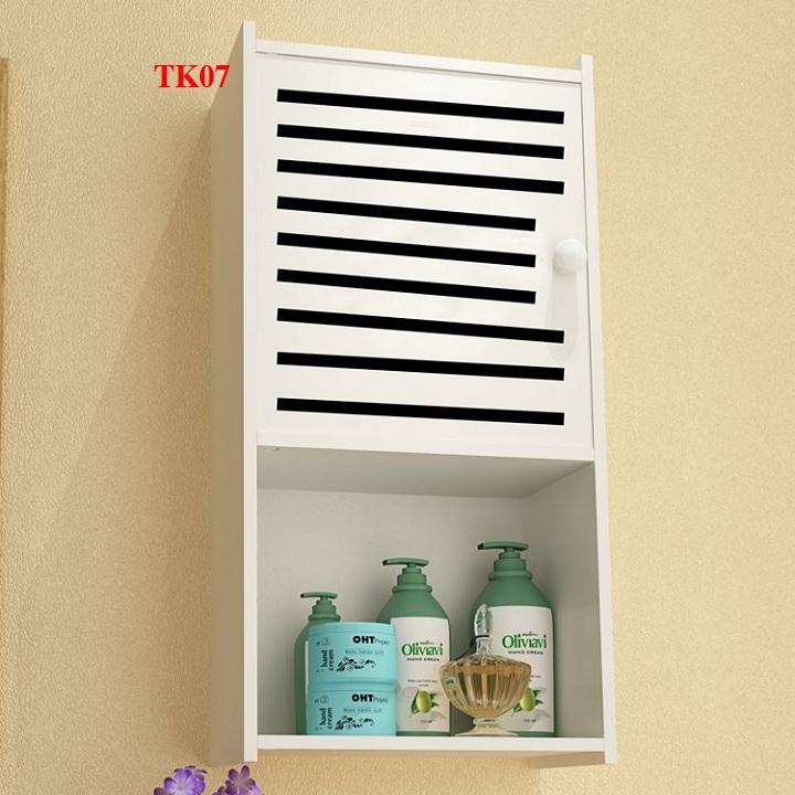 Tủ treo mini, tủ treo nhà tắm 1 cửa có mặt lưng tk07- viendong adv