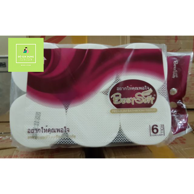 GIẤY BEST SOFT THÁI LAN LỐC 6 CUỘN -  KHÔNG LÕI