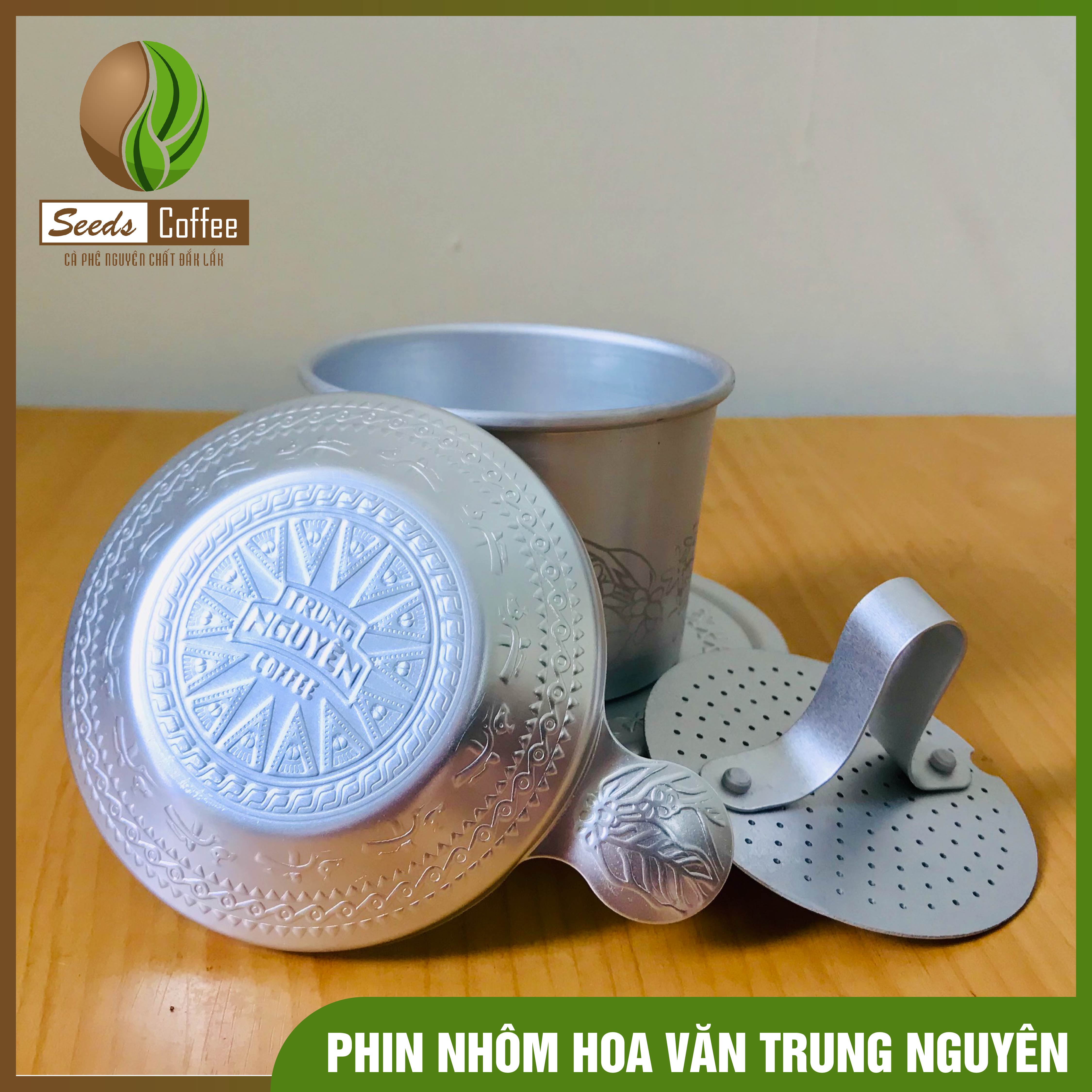 Phin nhôm pha cà phê hoa văn cao cấp loại 25gr