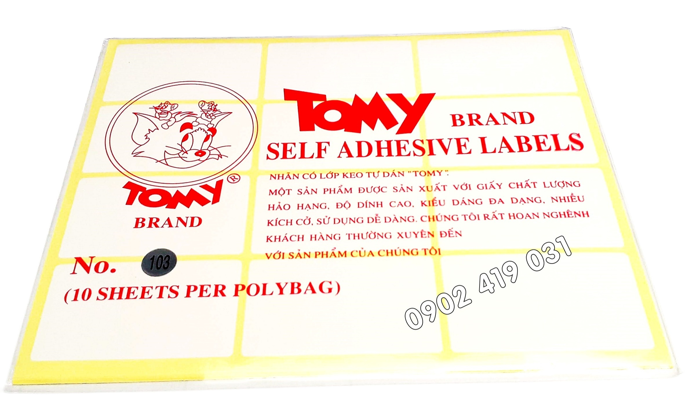Tem Nhãn Dán Giấy in Decal Tomy ( Khách Chọn size )