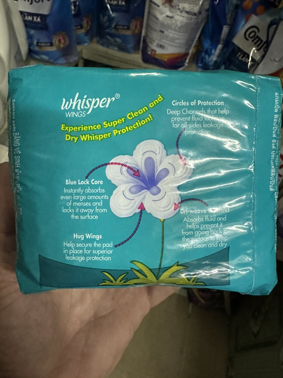 BĂNG VỆ SINH WHISPER DÀY CÁNH (10 MIẾNG/GÓI)