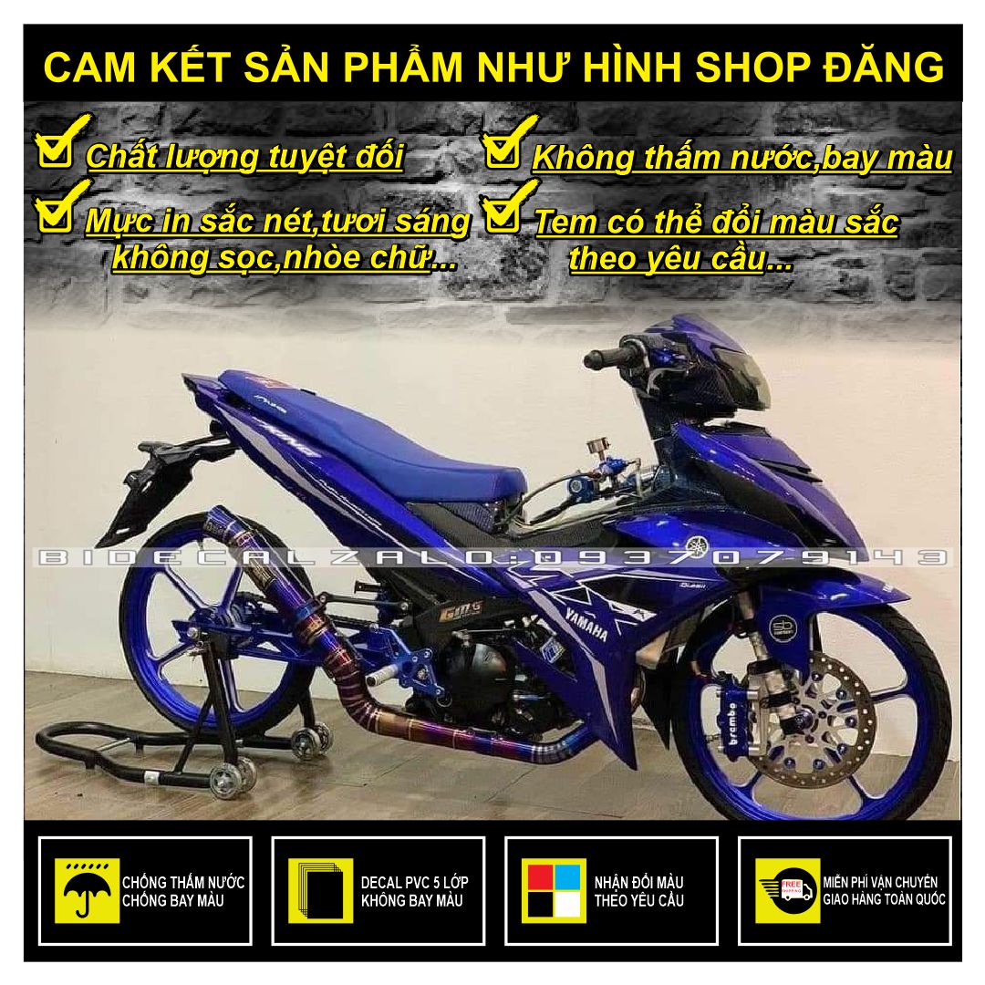 FREESHIP-- TEM RỜI EXCITER 150 MX PHỐI DÁN XE XANH