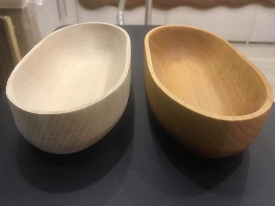 Khay gỗ hình bầu dục