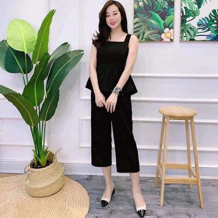 [HCM]Set bộ ống rộng PEPLUM 2 dây cực xinh