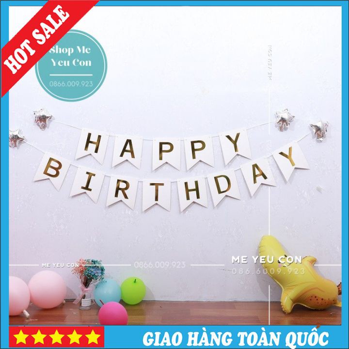 Dây Chữ HAPPY BIRTHDAY Trang Trí Sinh Nhật