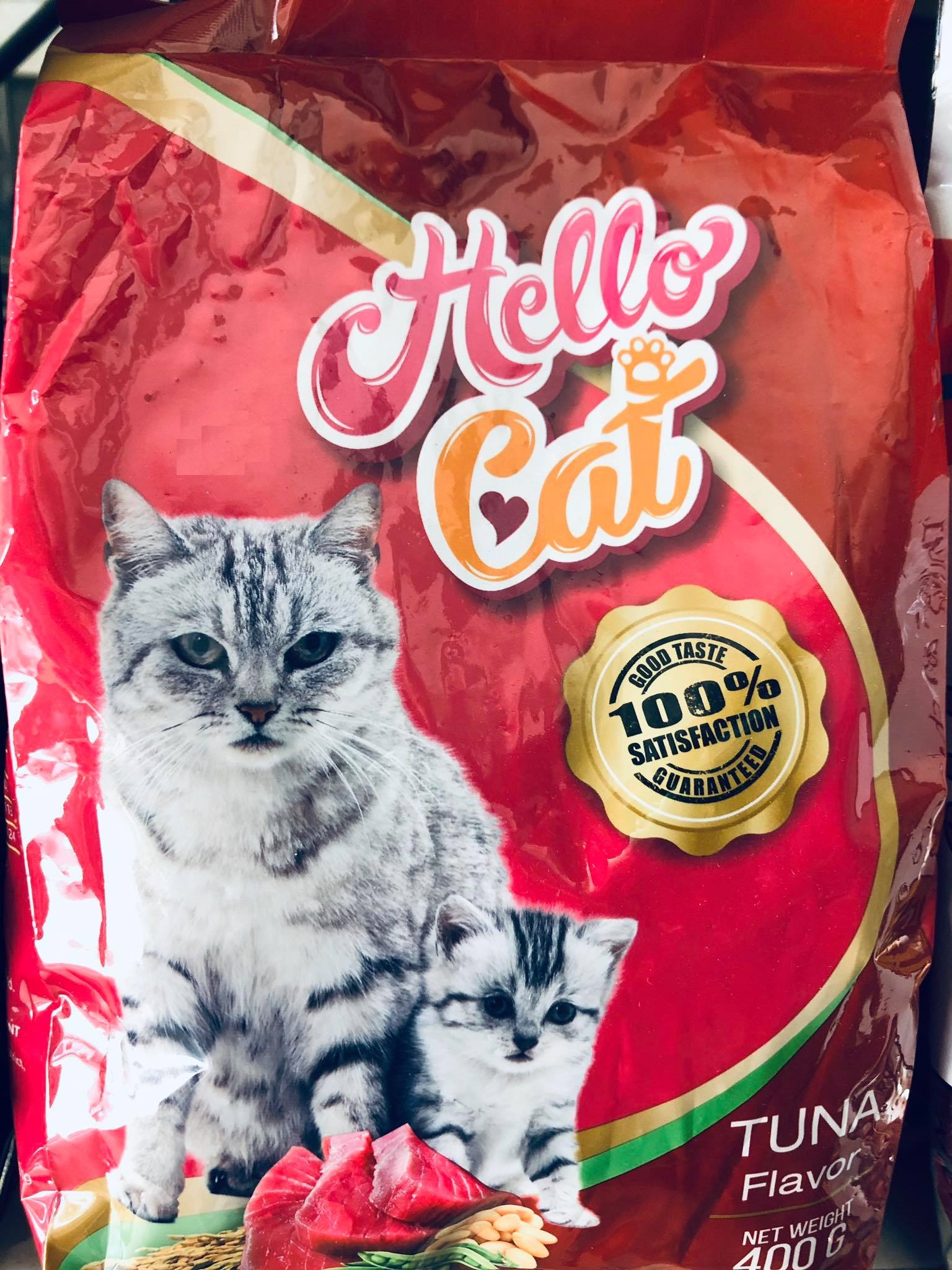 Thức ăn hạt cho mèo mọi lứa tuổi Hello Cat vị cá ngừ bao 400g