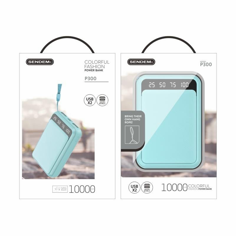 Sạc dự phòng Sendem P300 Pin Dung lượng 10.000 mAH Hàng nội địa Hỗ trợ sạc nhanh 24/7