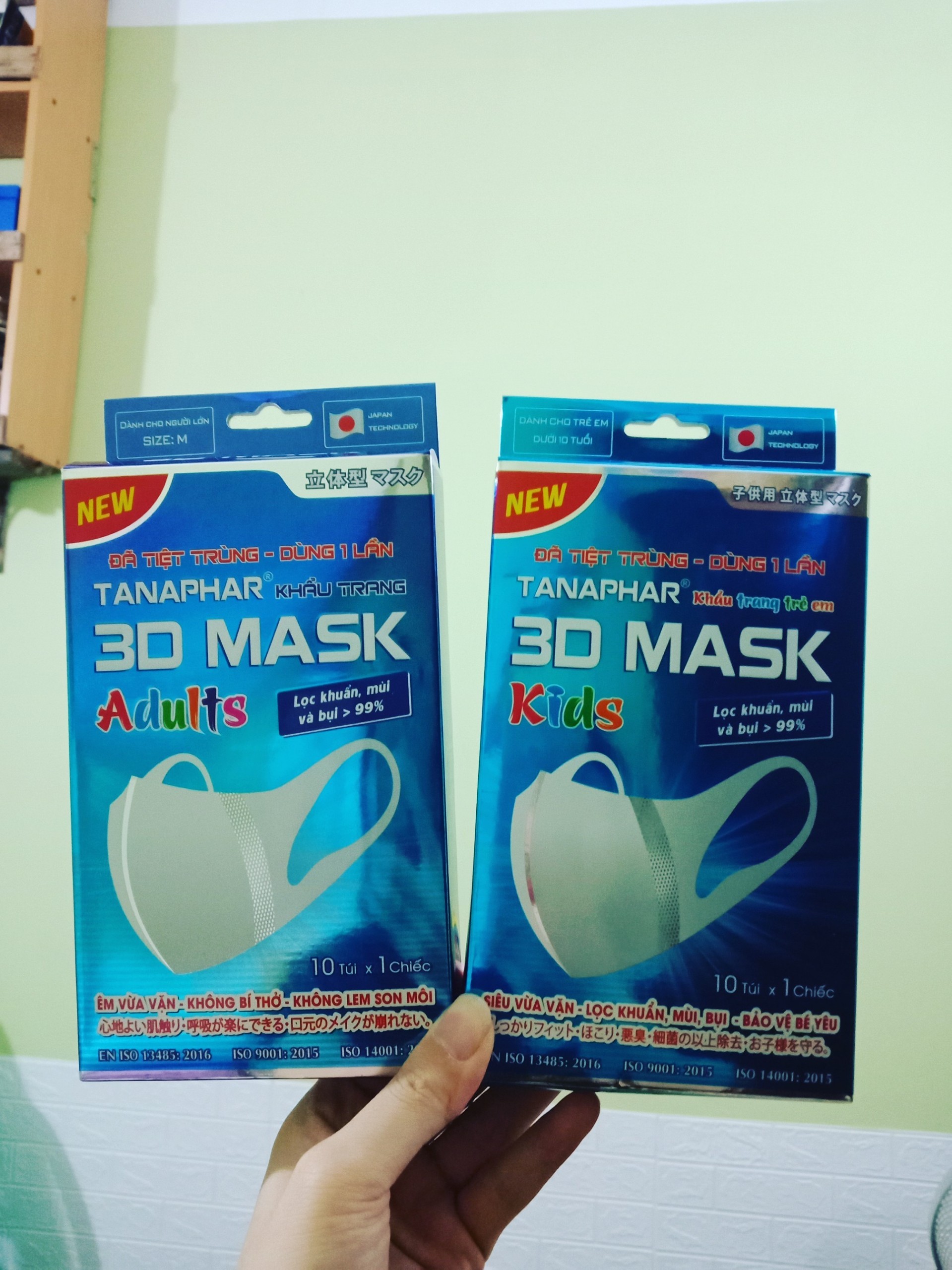 Khẩu trang 3D Mask Tanaphar người lớn hộp 10 chiếc
