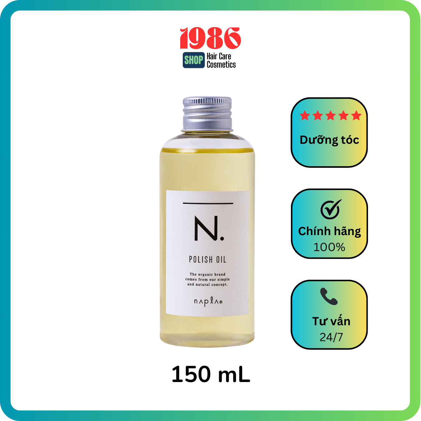 [Dưỡng bóng tóc] N Polish Oil 150 ml Napla Nhật Bản