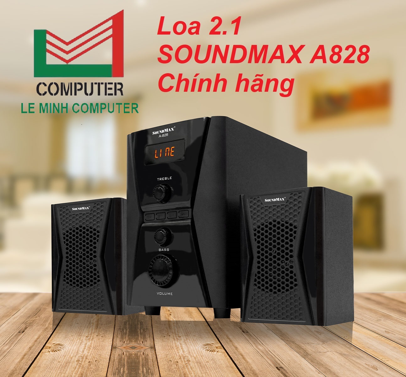 Loa vi tính 2.1 soundmax a828 chính hãng