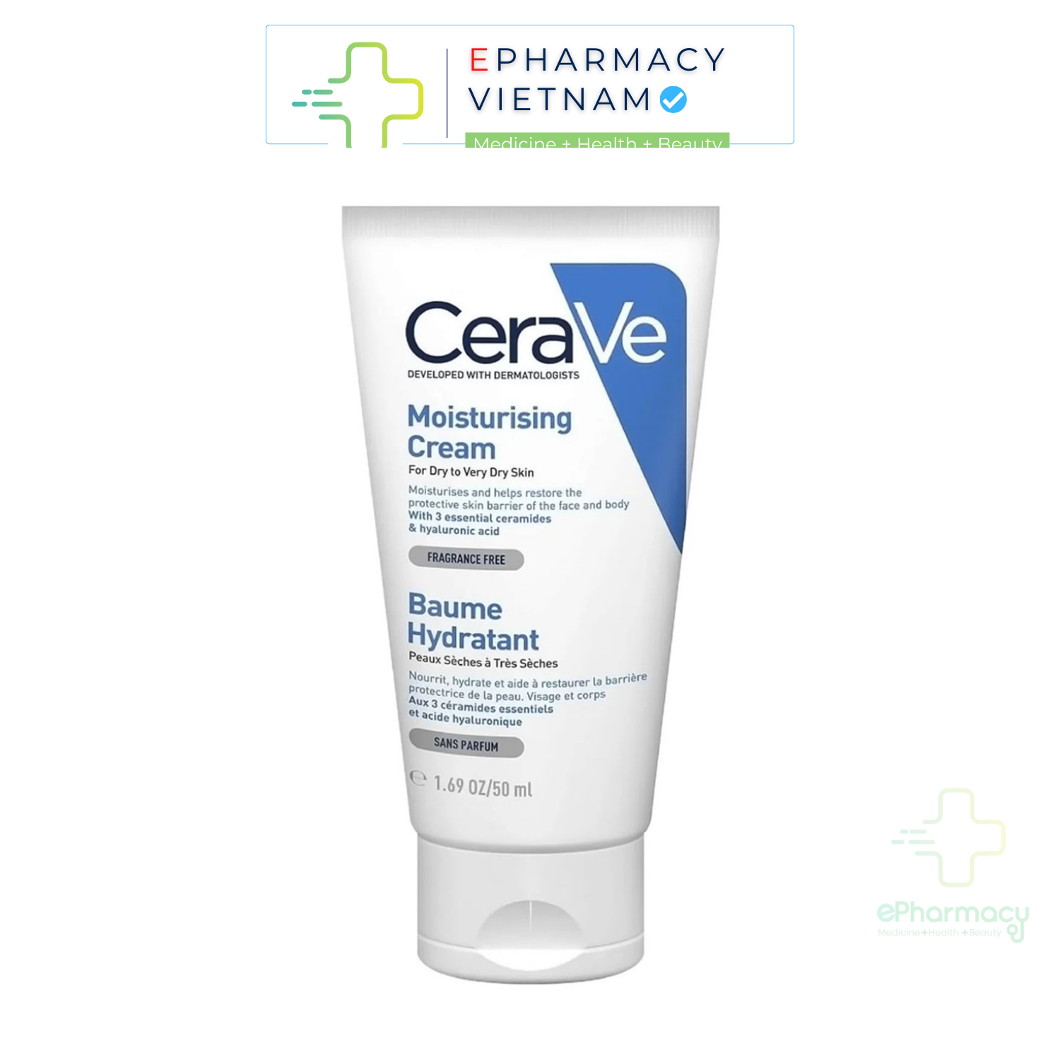 Kem dưỡng Cerave Baume Hydratant Moisturising Cream Pháp dưỡng ẩm da rất khô, da nhạy cảm