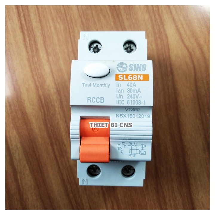 Cầu dao - Aptomat chống giật SINO 32A - 40A 2P/30mA 240V - Chính hãng