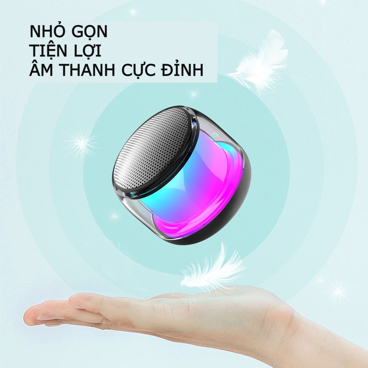 Loa bluetooth mini có đèn led S9, Loa blue tooth nhỏ gọn, loa bỏ túi bass mạnh, âm trầm cực chất, siêu sale giảm giá trong tháng