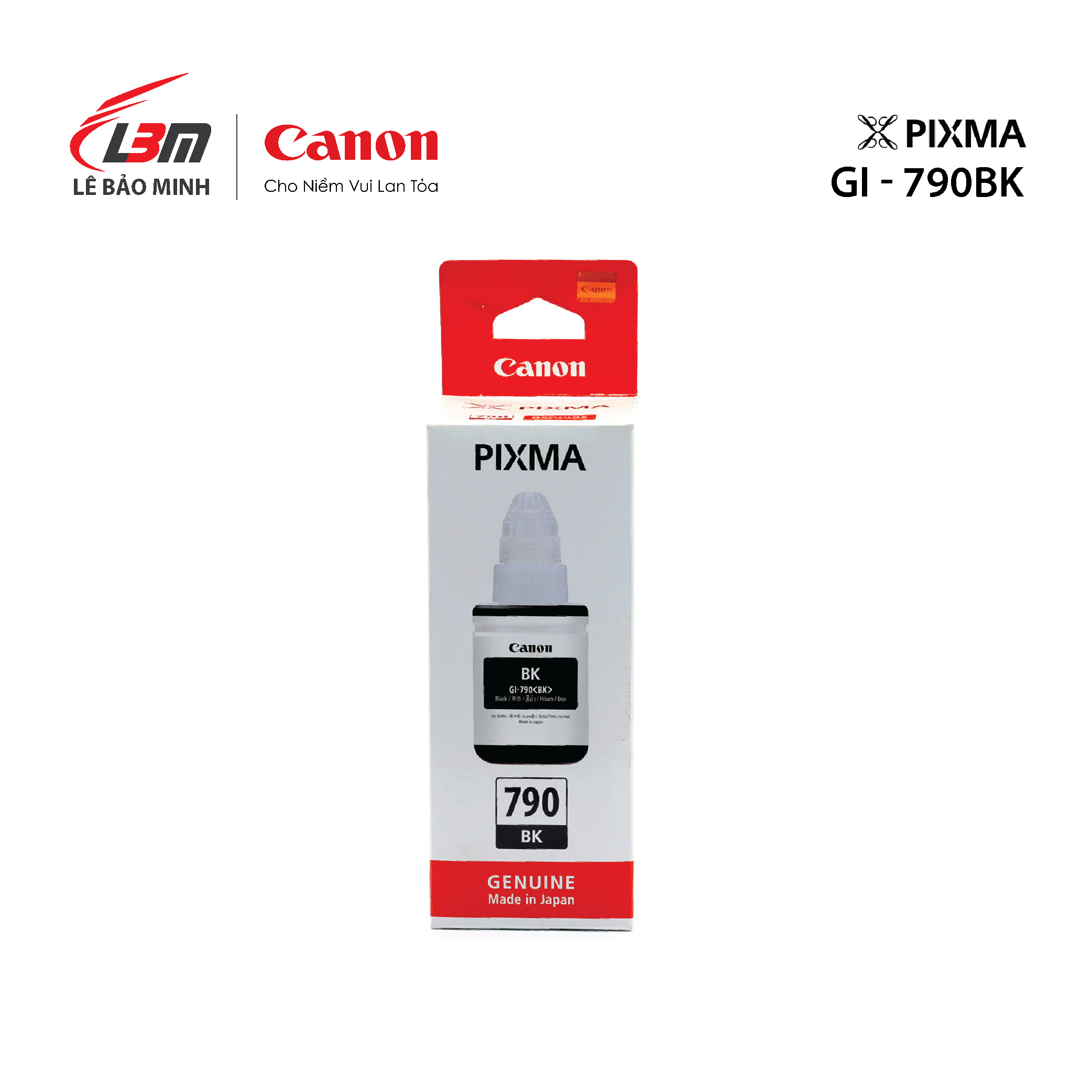 Mực in màu Canon GI-790 ( BK/C/M/Y) sử dụng cho máy in G1000, G2000, G3000 ,G1010, G2010, G3010- Hàng Chính Hãng