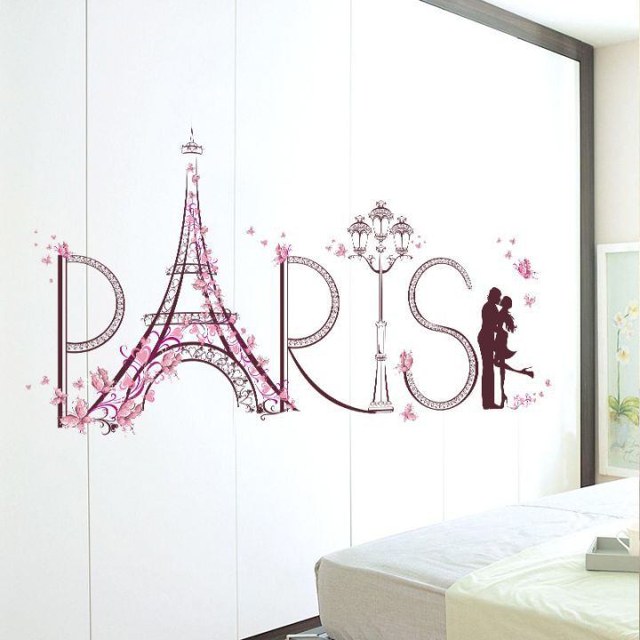 [HCM]Decal Dán Tường Paris Tình Yêu - Msp: Dkn045