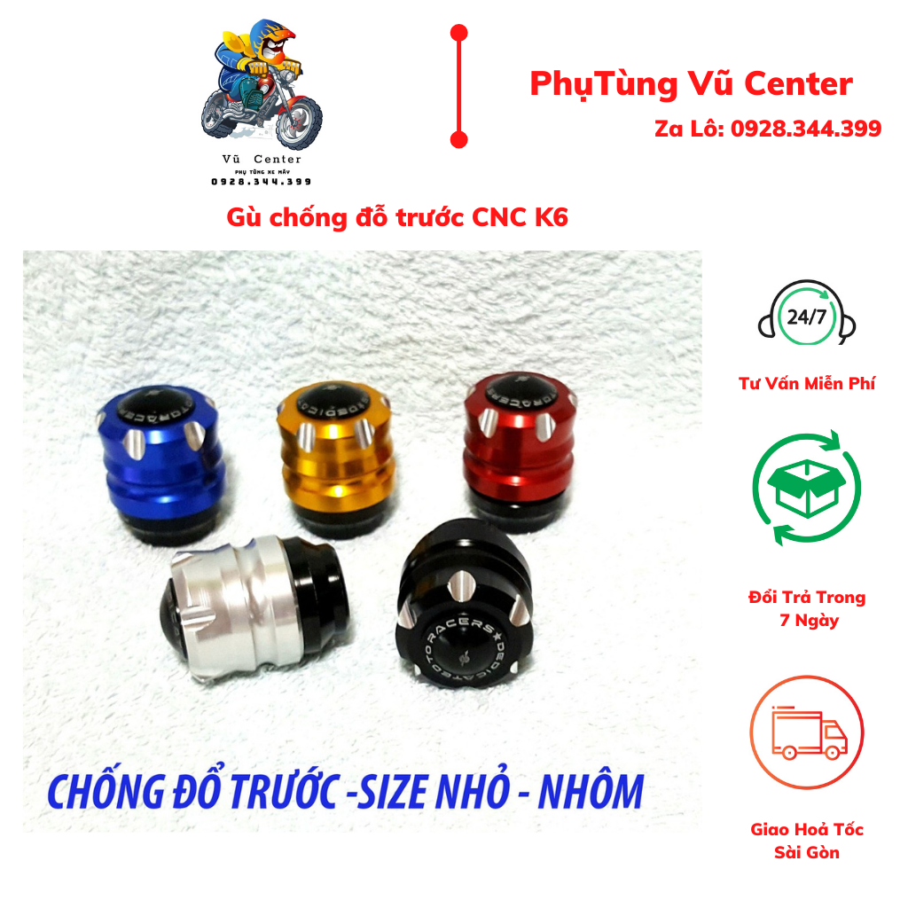 [HCM] [ Giá 1 cặp ] Gù chống đổ trước CNC có chụp mẫu K6