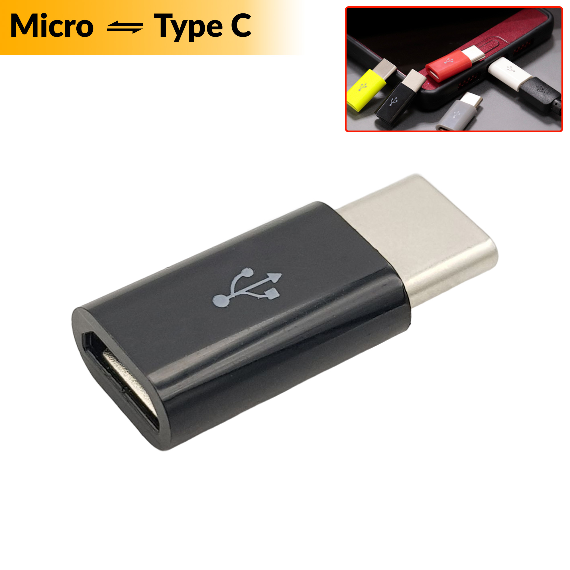 Đầu chuyển đổi cổng sạc type C sang Micro USB | Micro USB sang type C có truyền dữ liệu