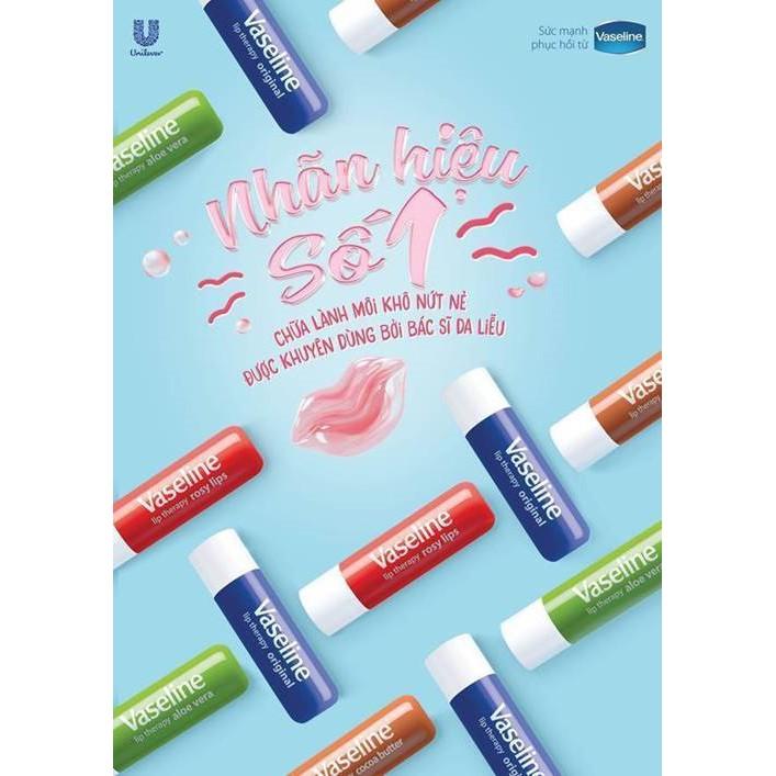 [HCM]Son Dưỡng Môi Vaseline Dạng Thỏi 4.8g Hồng