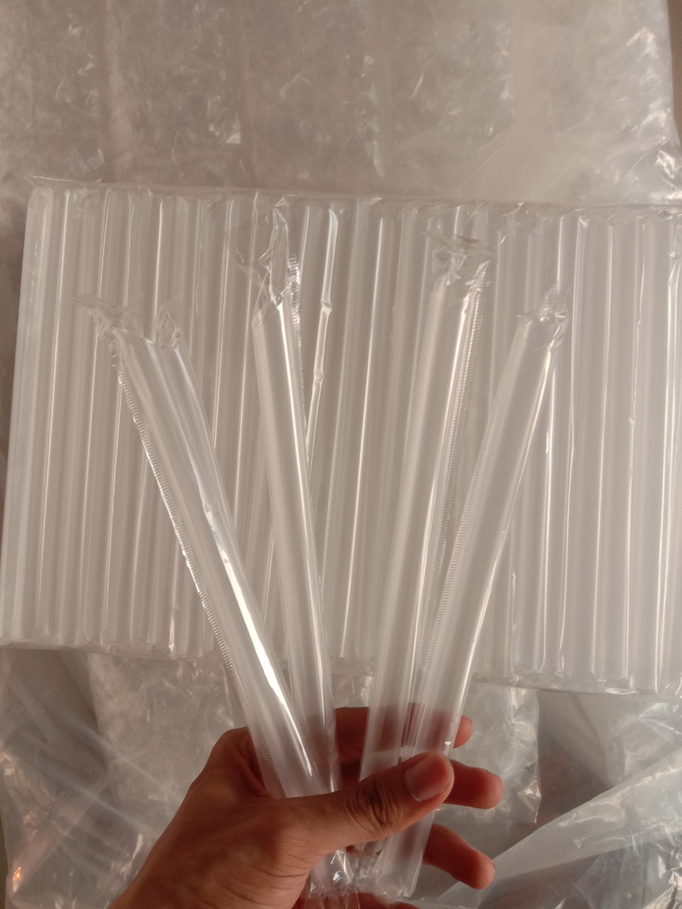 Bịch 500g Ống Hút Trà Sữa Màng Bọc Cao Cấp Phi 6, Phi 8, Phi 12 Đầu Nhọn