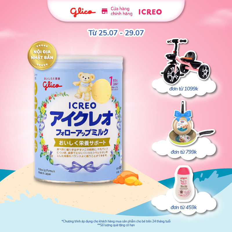 Sữa Glico Icreo Follow up Milk số 1 820g dành cho trẻ từ 9 - 36 tháng