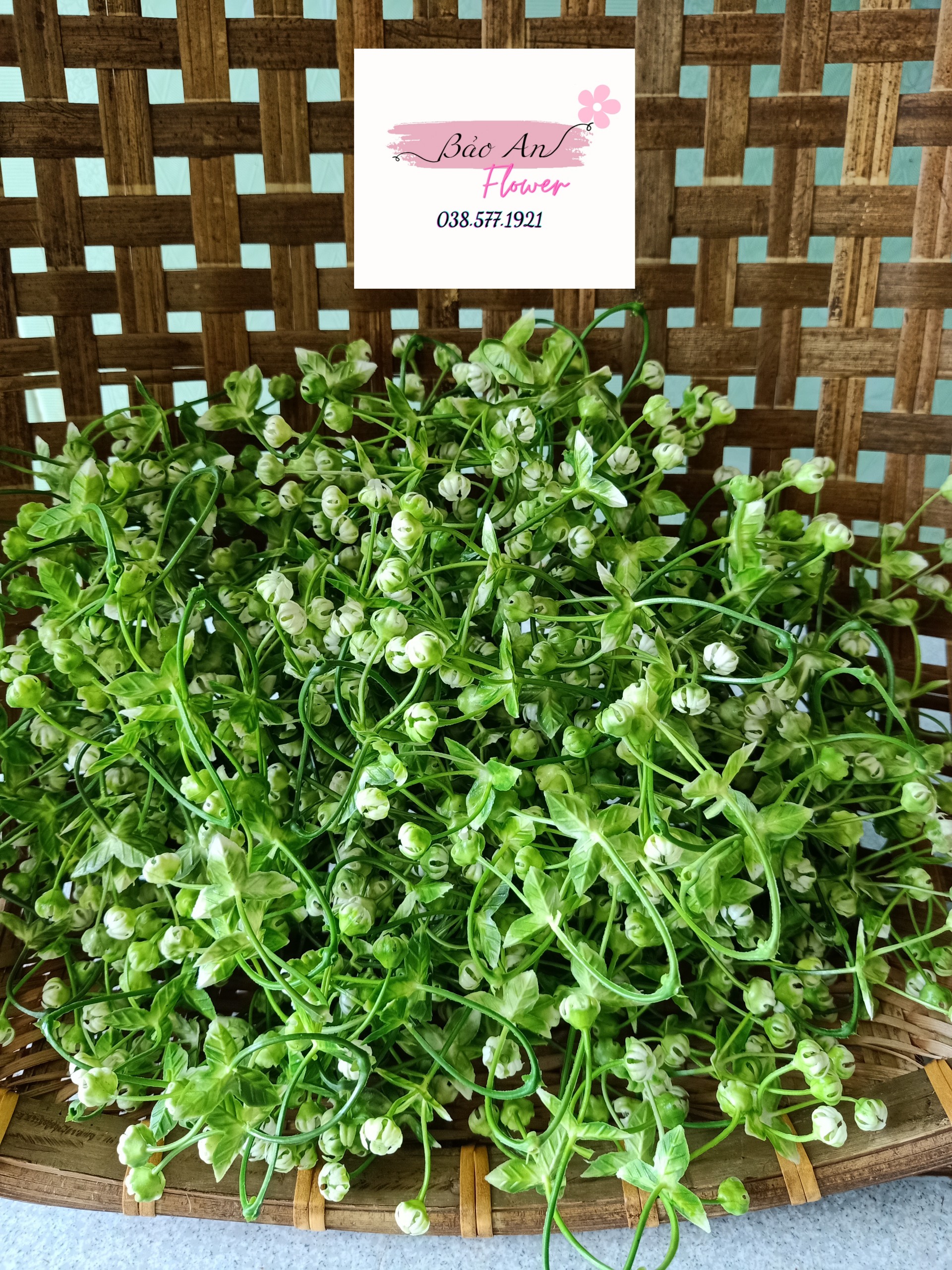 100gr Cỏ điểm hoa Baby trắng cao cấp đã nhặt sạch dùng trang trí cắm hoa sáp, hoa lụa, làm hoa đội đầu