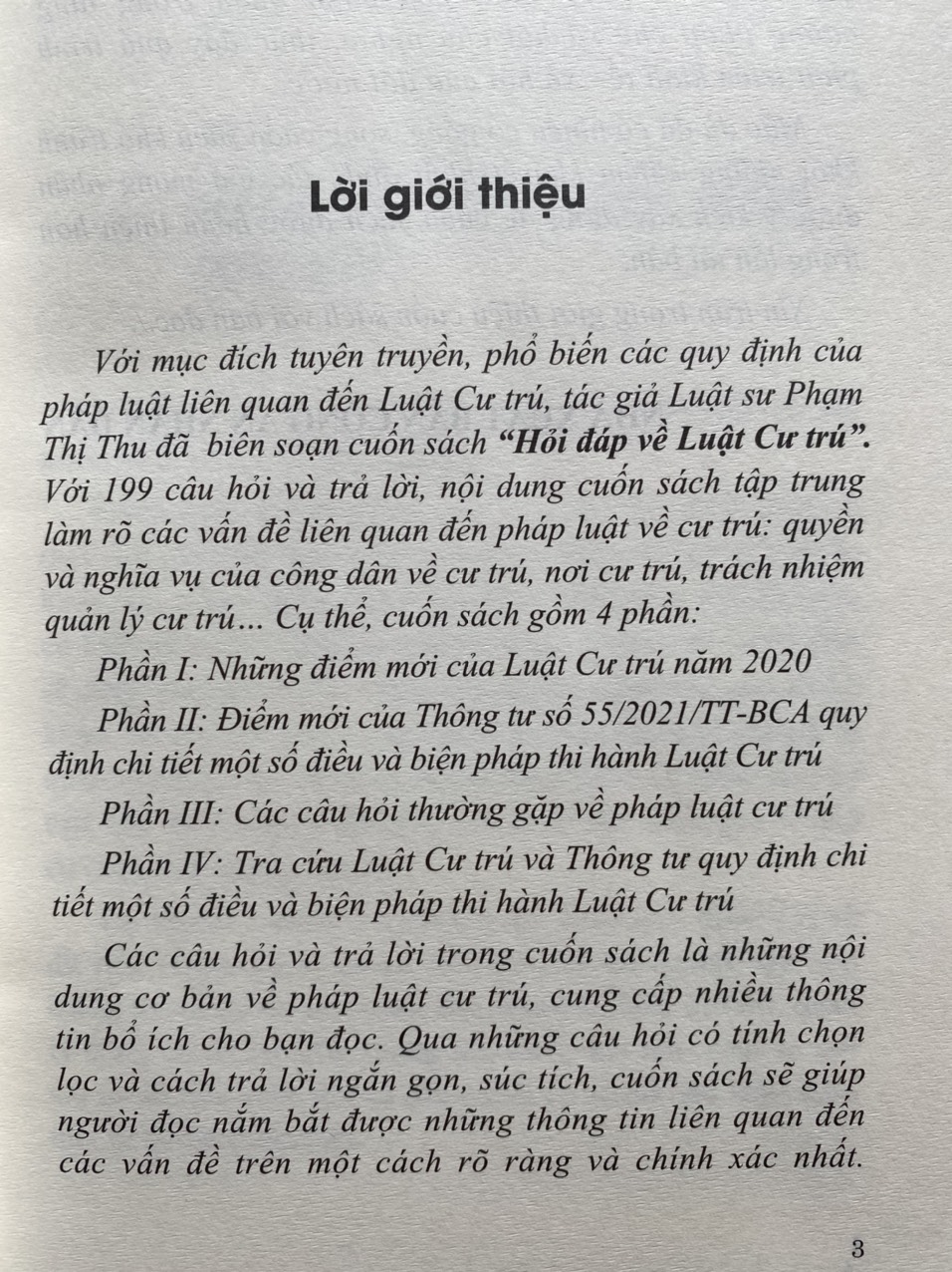 HỎI-ĐÁP LUẬT CƯ TRÚ