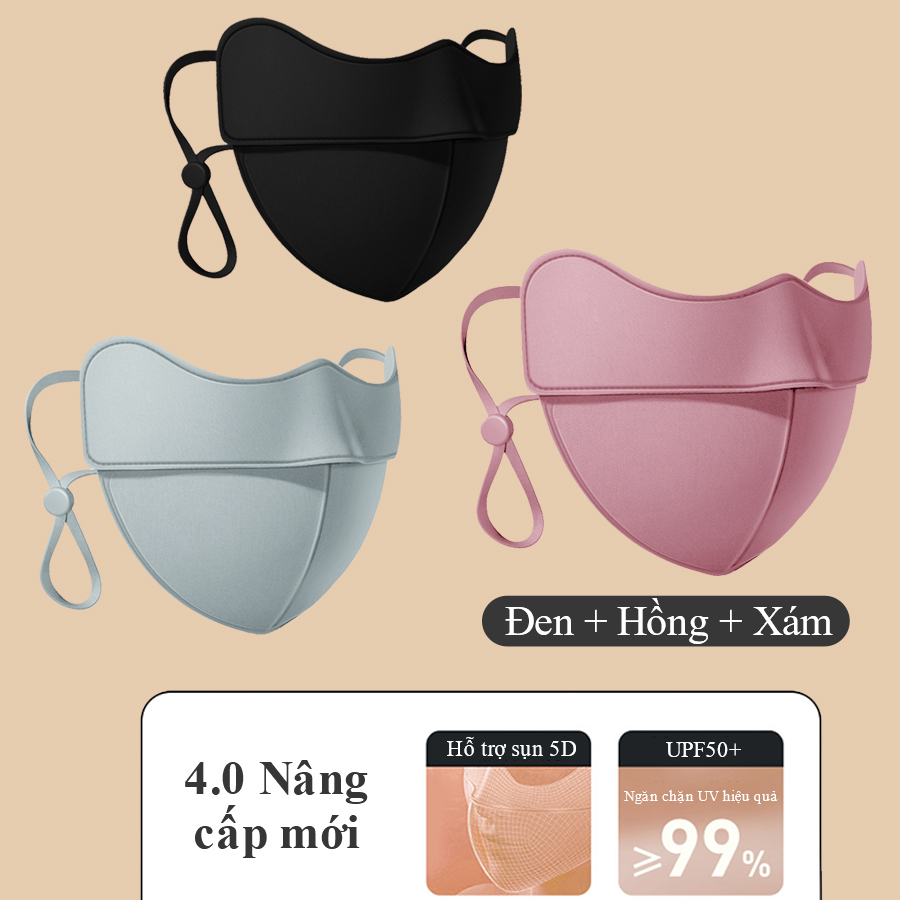 Khẩu trang 5D chống nắng Khẩu trang 5D nhiều màu Khẩu trang chống UV Khẩu trang vải chống nắng Combo khẩu trang vải
