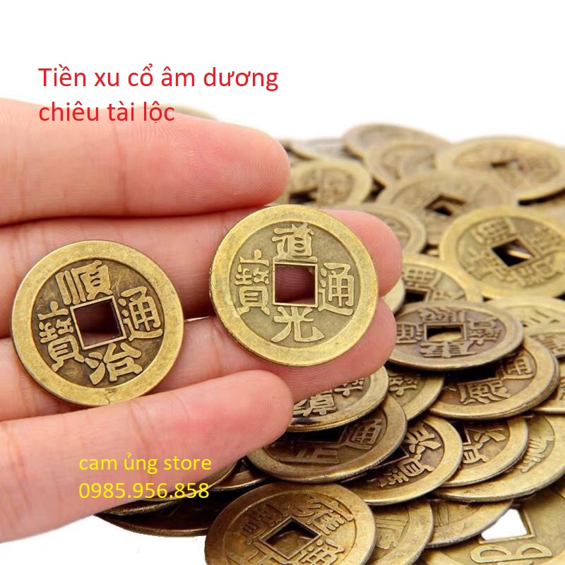 Tiền xu âm dương chiêu tài