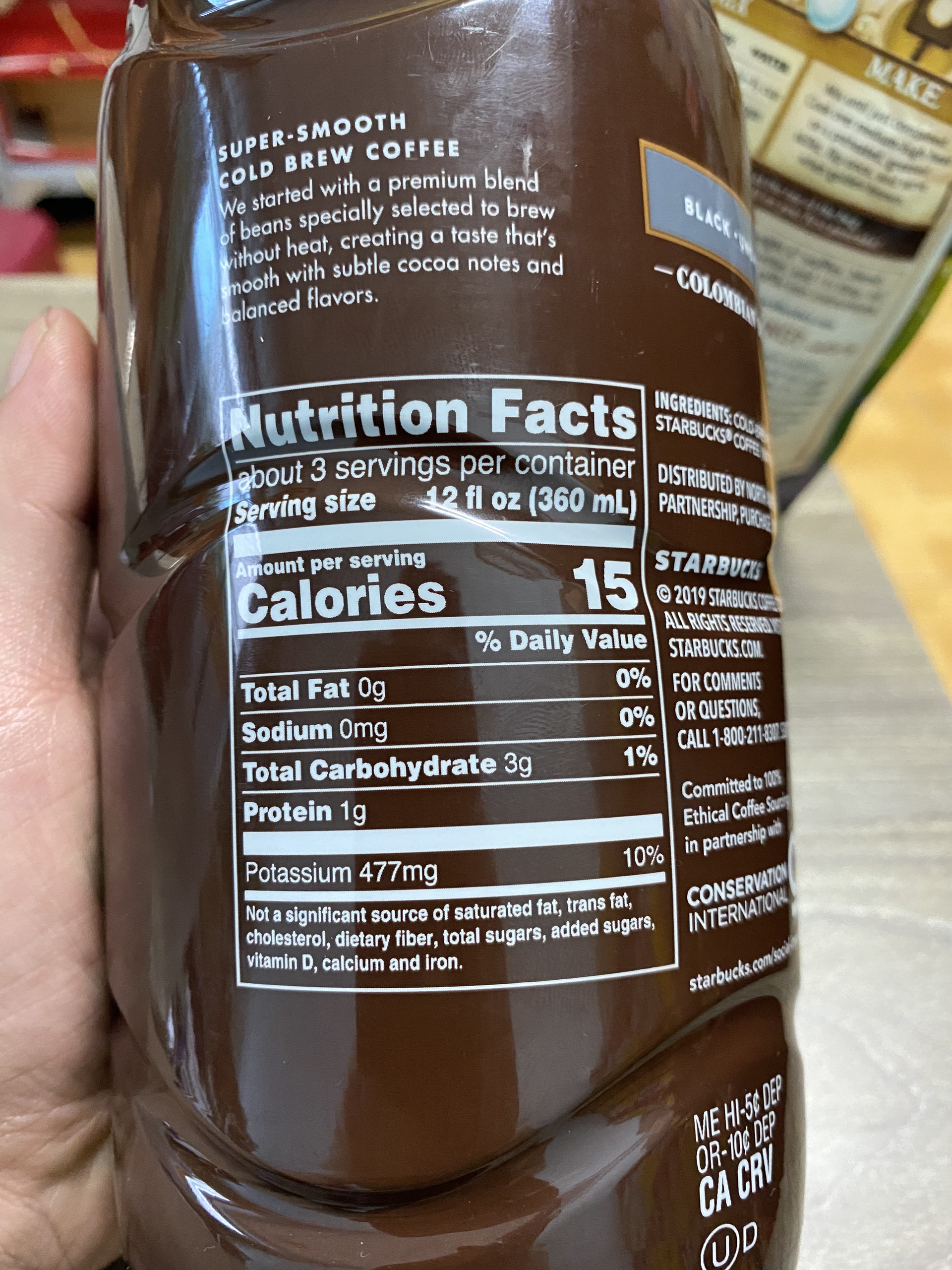 Cafe COLD BREW STARBUCKS chai lớn 1.18 lít
