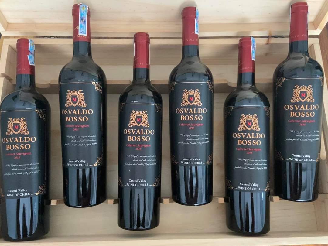 Set quà tặng 6 chai vang Chile Osvaldo nhập khẩu