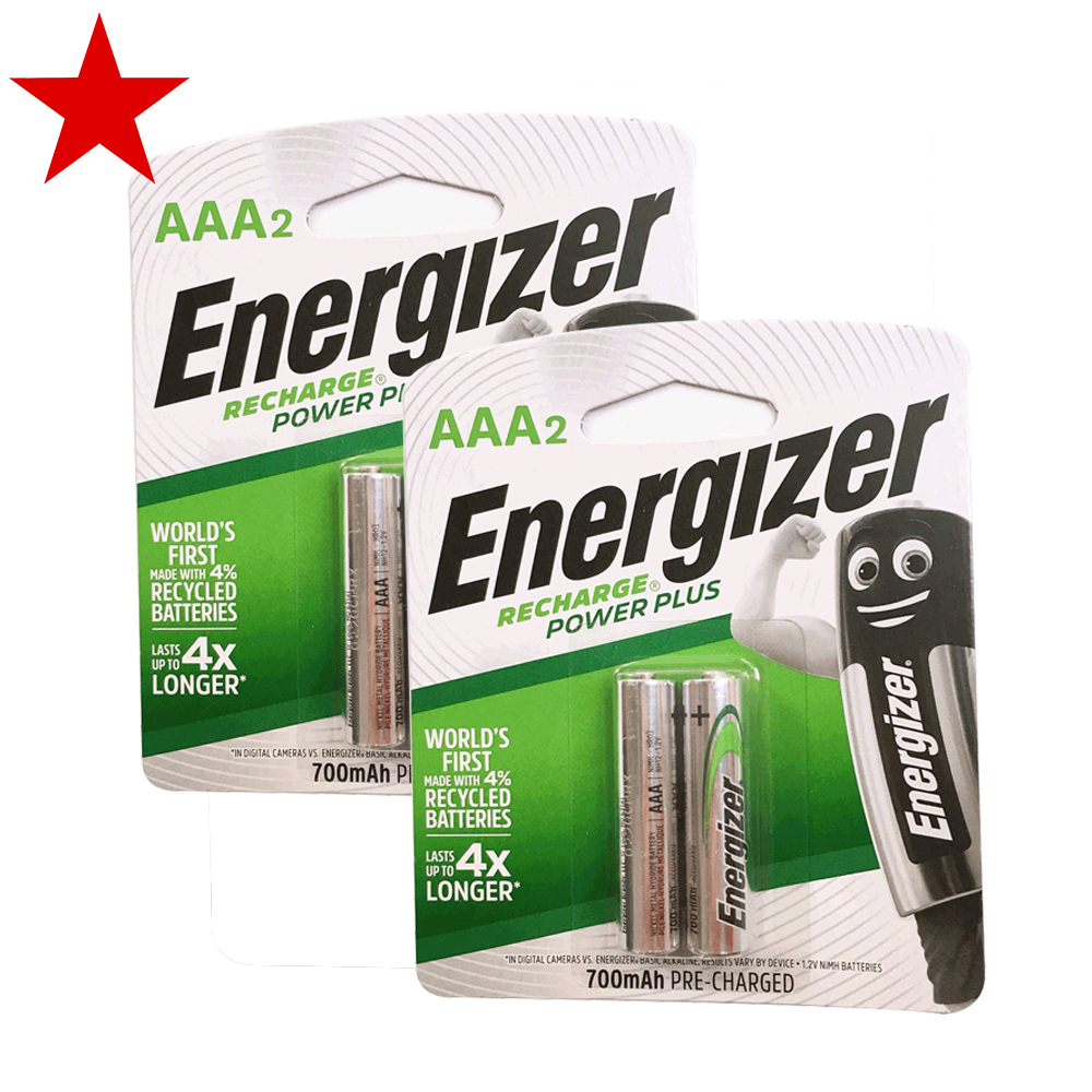 Combo 2 vỉ pin sạc đũa AAA Energizer 700mAh chính hãng (1 vỉ 2 viên)